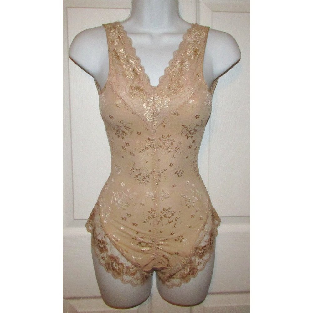 Lace Trimmed Bodyshaper - Nude XS